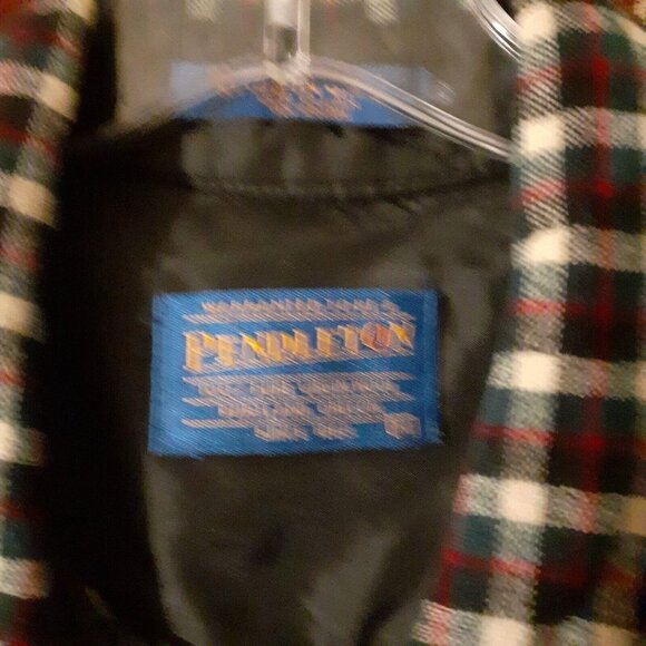 Pendleton Mens Shirt 100% Pure Virgin Wool Plaid Collared Button-Up L USA Made - Picture 8 of 14